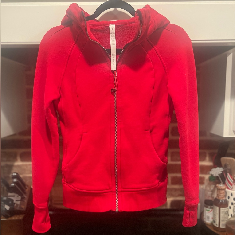 lululemon Scuba Full-Zip Hoodie in dark Red